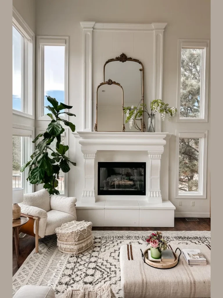 Layered Vintage Window Frames