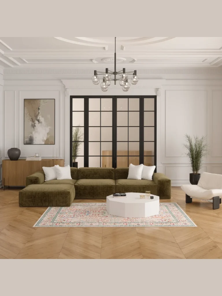 Layering Cozy Textiles on Large Sofas