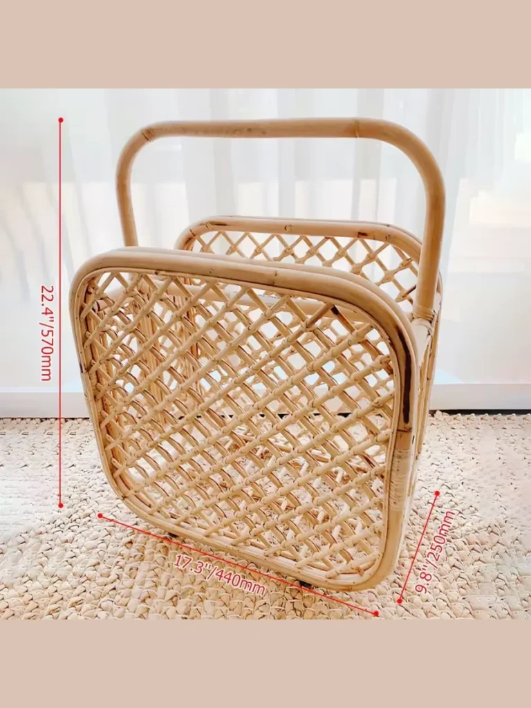 Lightweight Honey Vine Rattan Magazine Holders