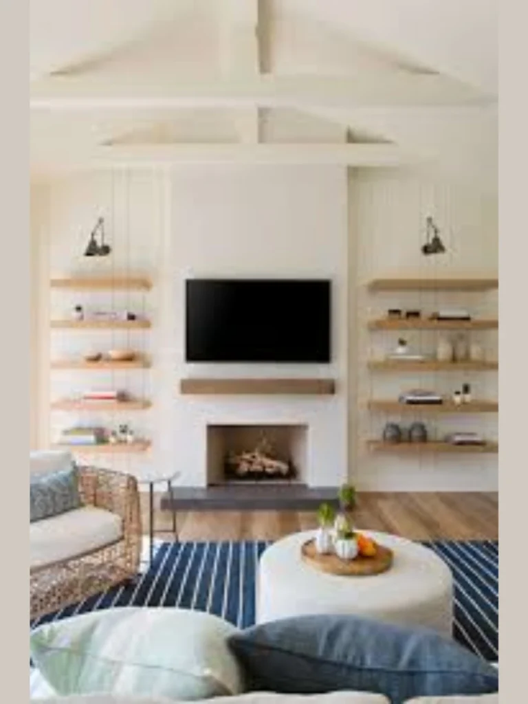 Low Profile Linear Gas Fireplace Integration