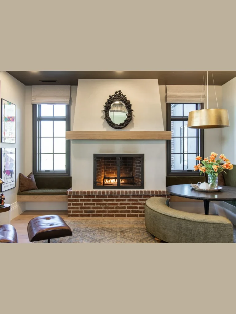 Low Profile Windows with Built-in Bench Seating