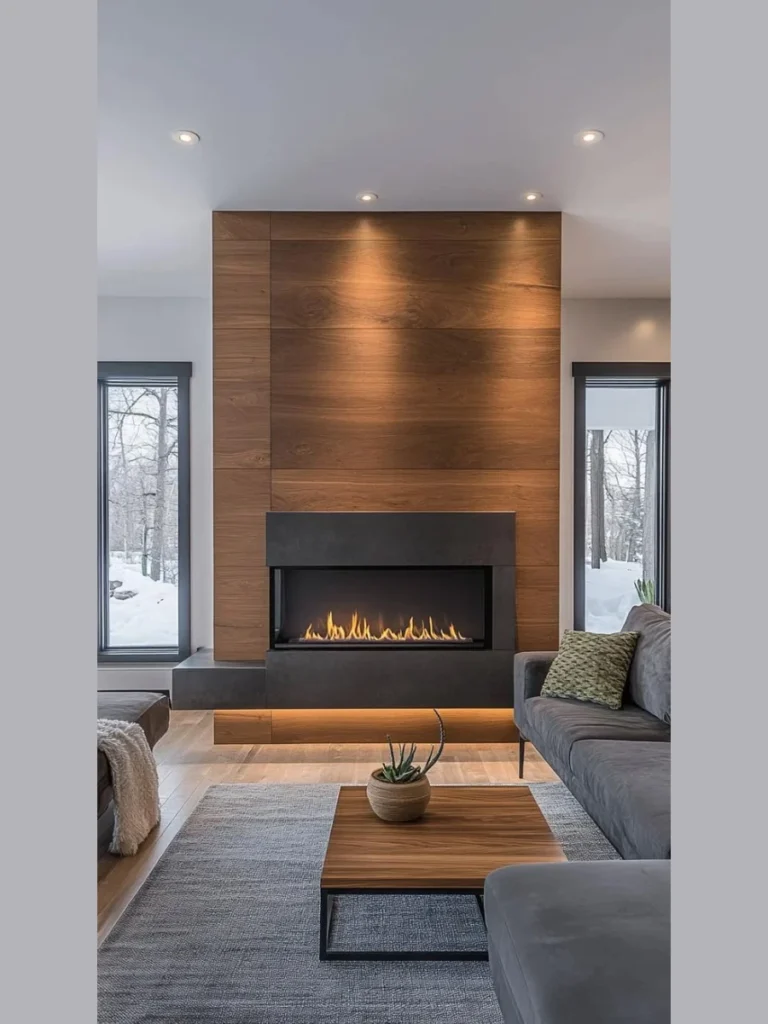 Mid-Century Modern Built-In Fireplaces