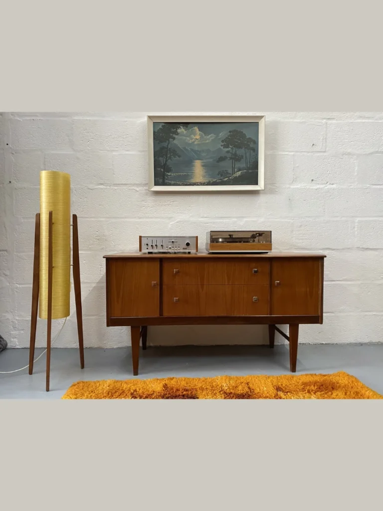 Mid-Century Sideboards With Vintage Record Players