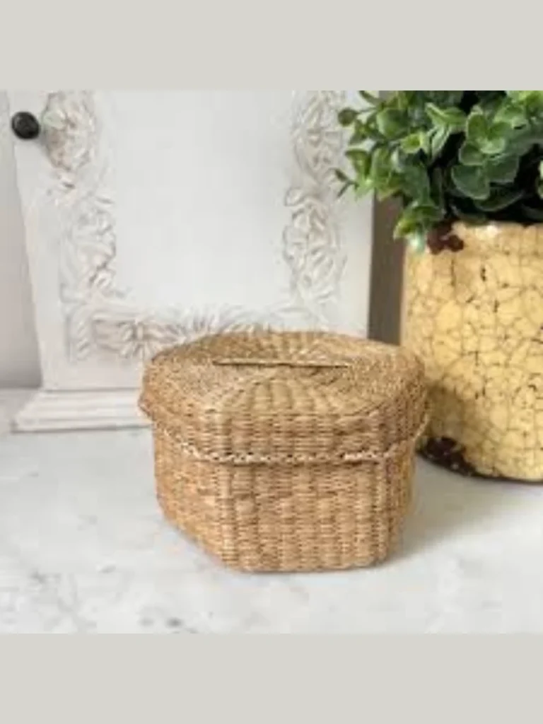 Miniature Lid Sweetgrass Trinket Pots