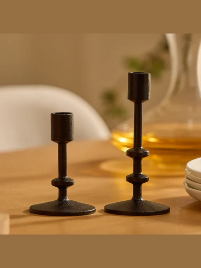 Minimalist Cast Iron Candle Tapers