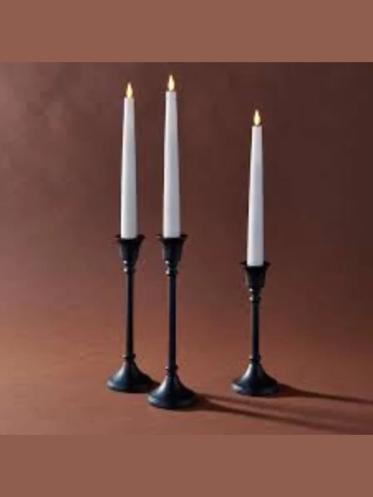 Minimalist Matte Black Table Candle Tapers