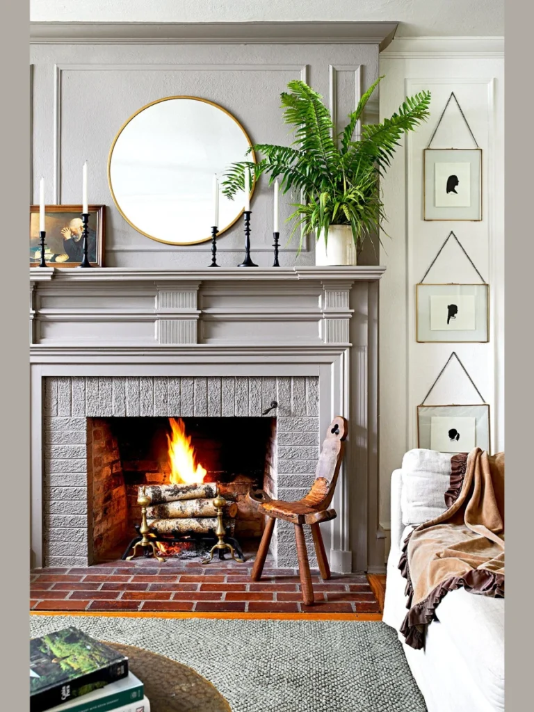 Mirror Backed Hearth to Double the Room Light