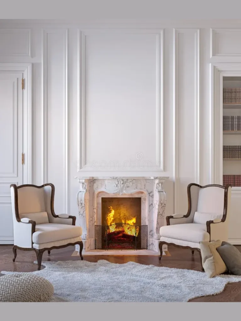 Mirror Paneled Walls for Double the Firelight Glow