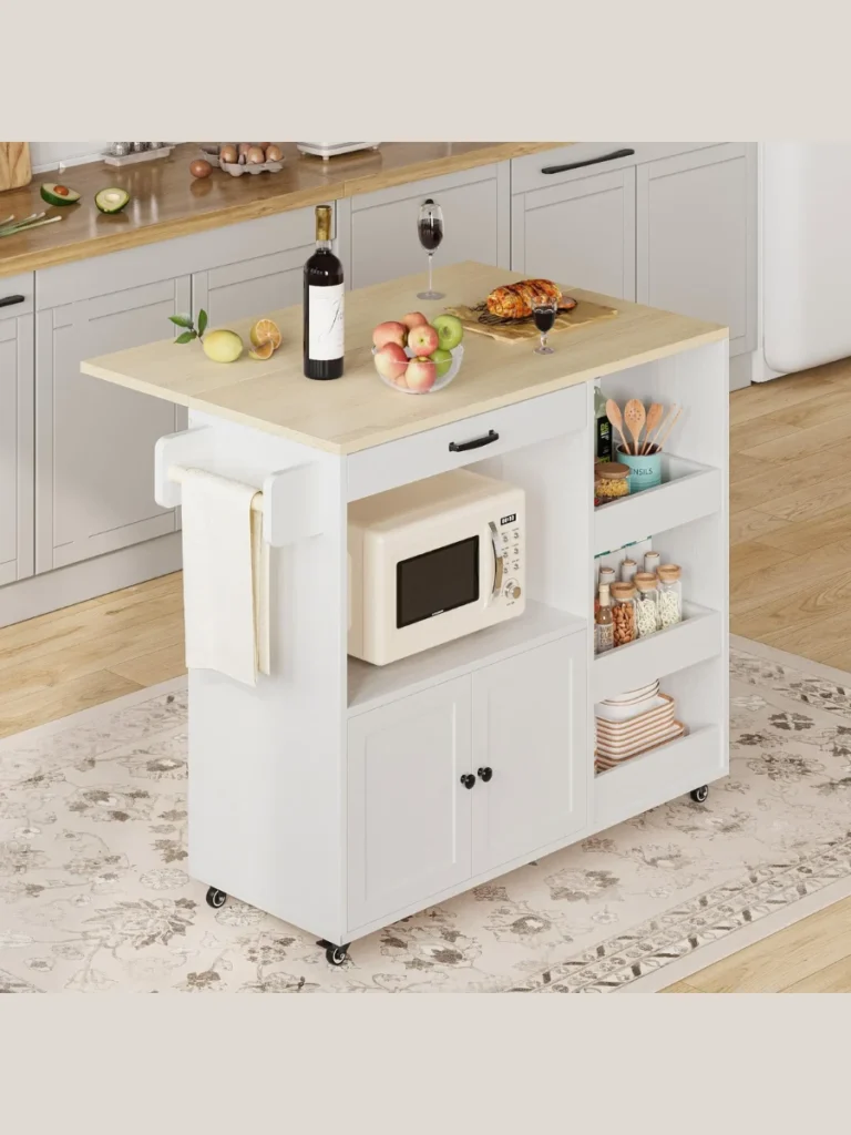 Mobile Microwave Carts With Utility Drawers