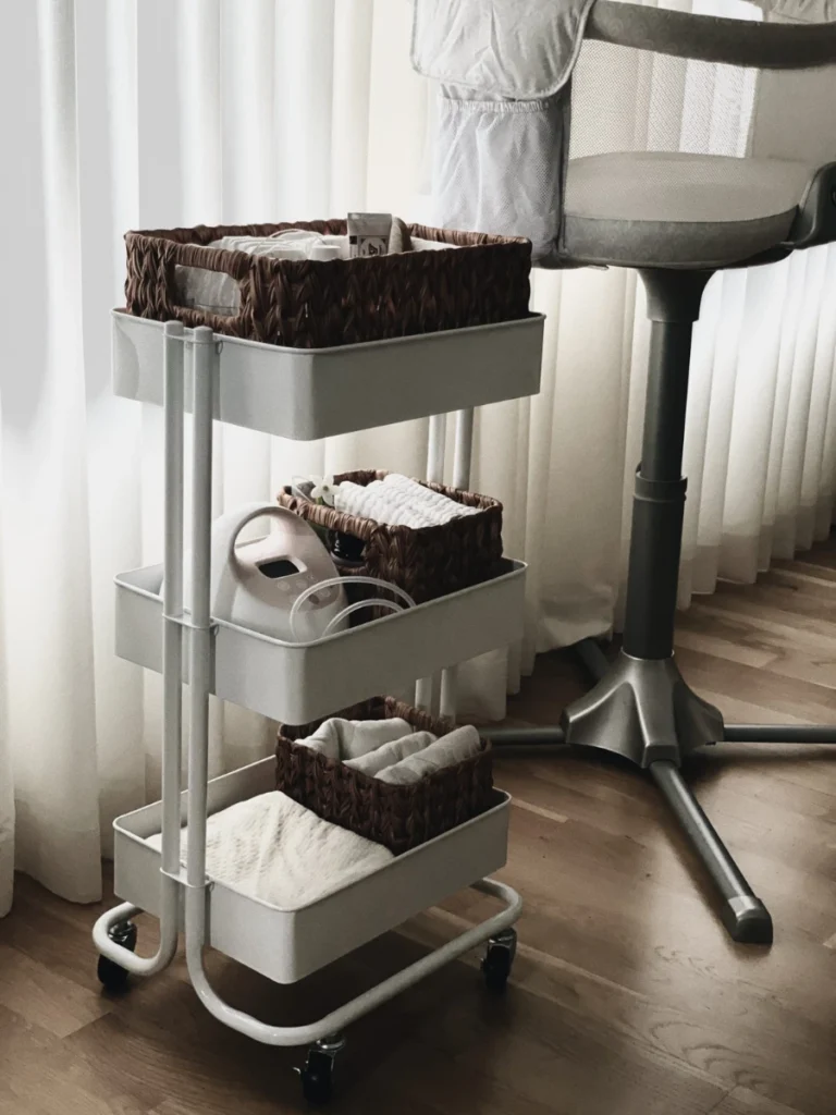 Mobile Utility Carts for Diapering Essentials