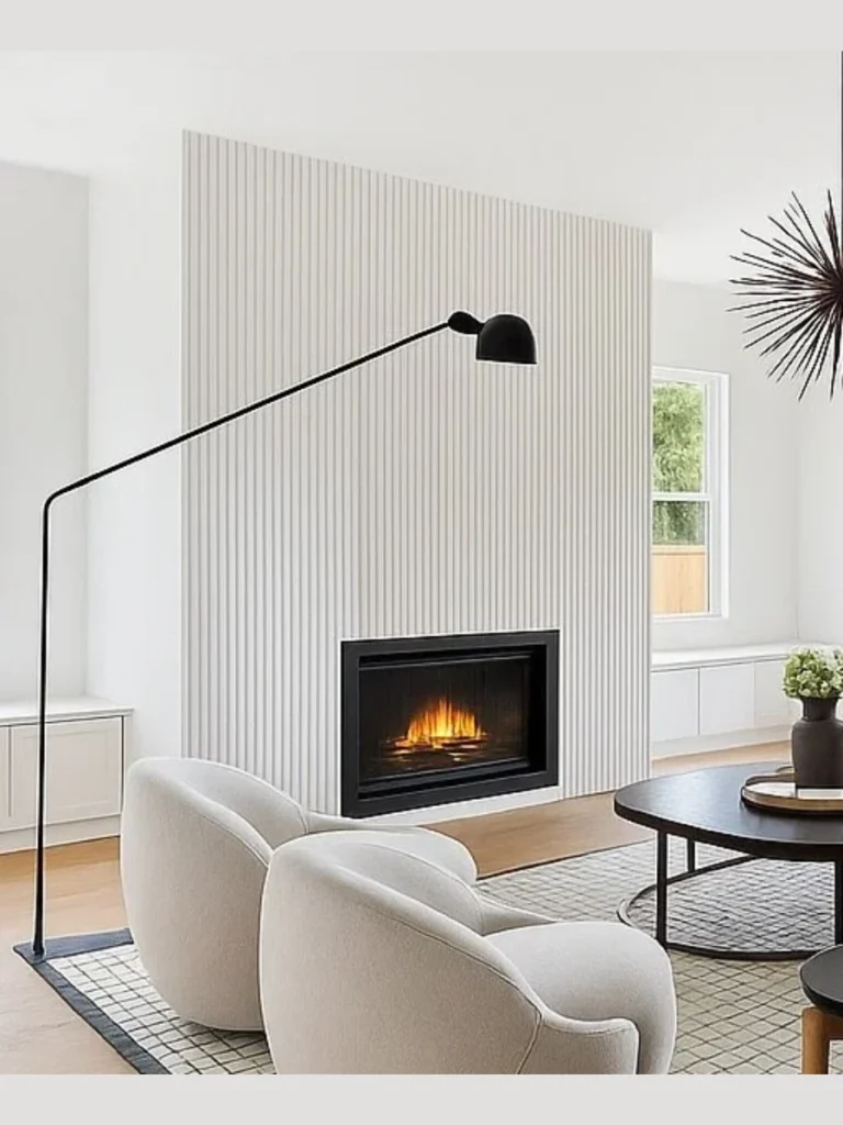 Modern Fluted Wood Panels for a Textured Vertical Look