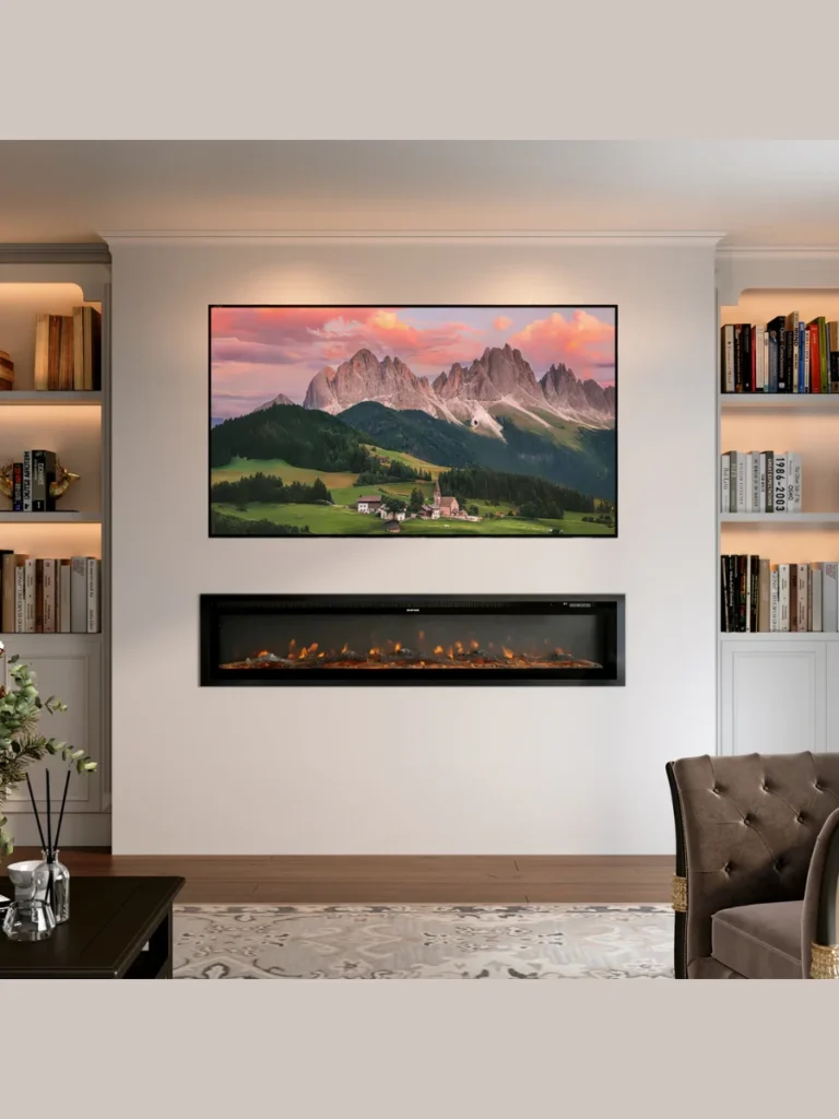 Modern Linear Media Wall Integration