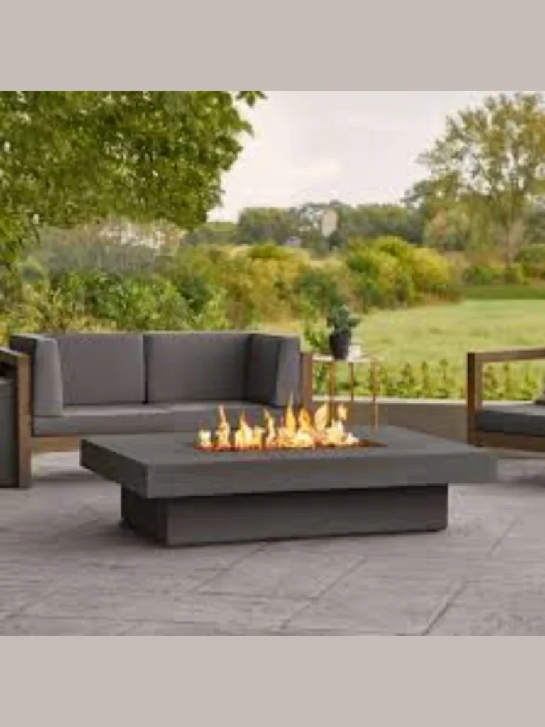Modern Rectangular Gas Fire Table for Sleek Patios