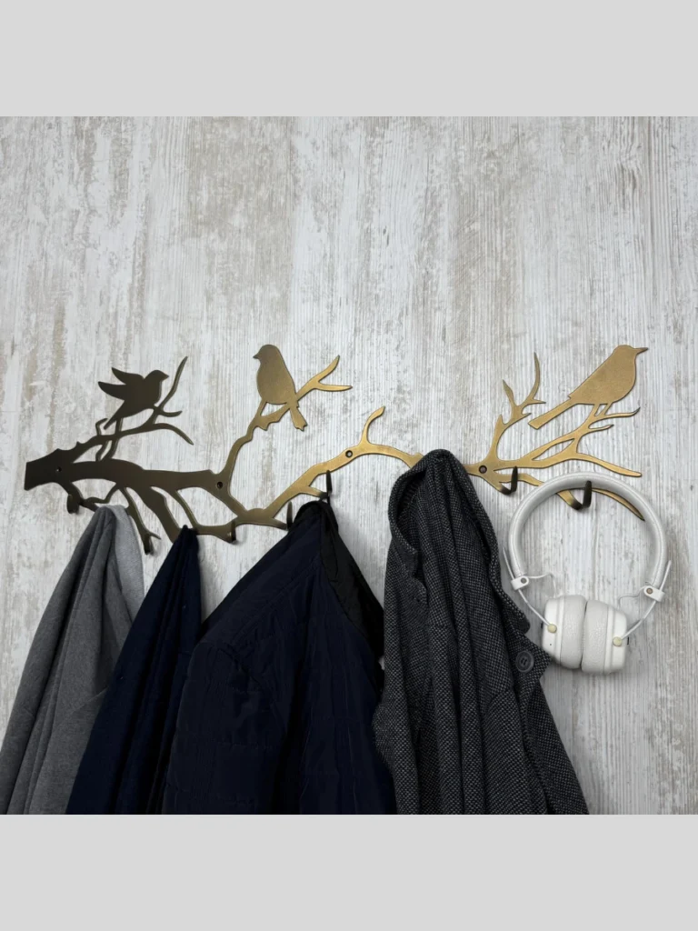 Molded Branch Shaped Bronze Wall Hooks