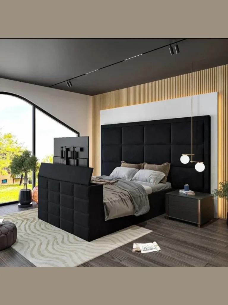Monochromatic Matte Black Bed Frames