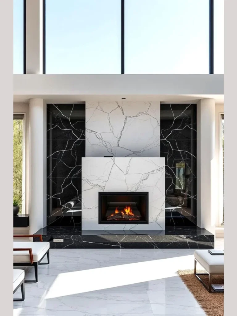 Monolithic Floor-to-Ceiling Stone Slabs