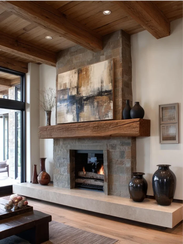 Monolithic Stone Surrounds with Matching Ledge Mantels