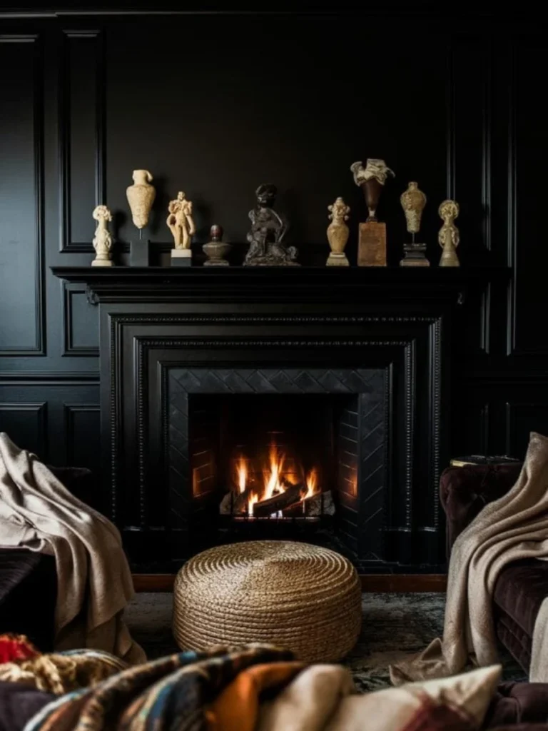 Moody Matte Black Painted Interiors