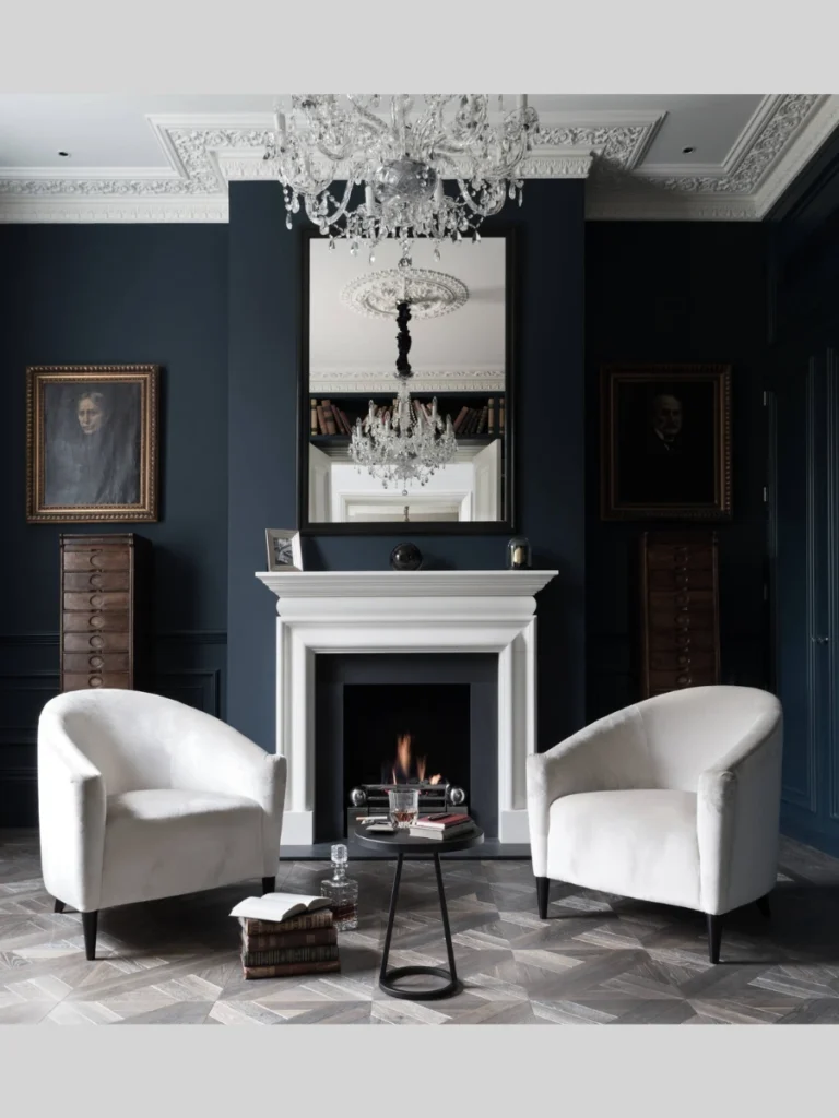 Moody Navy Blue Statement Walls