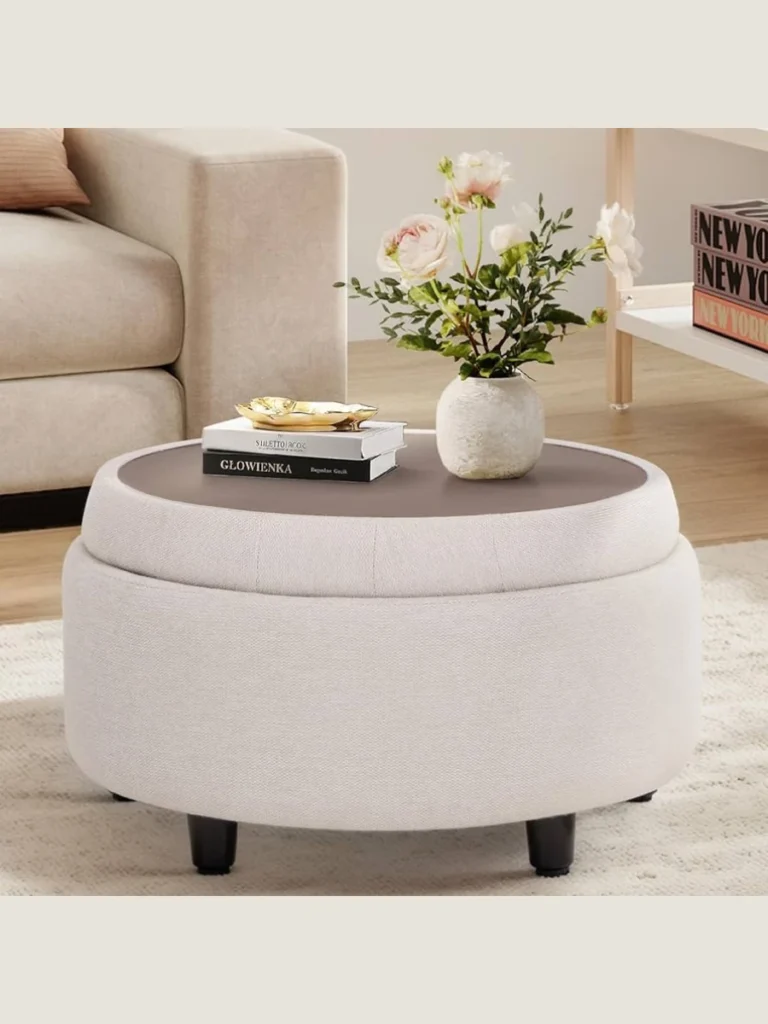 Multi-Functional Ottoman with Hidden Storage