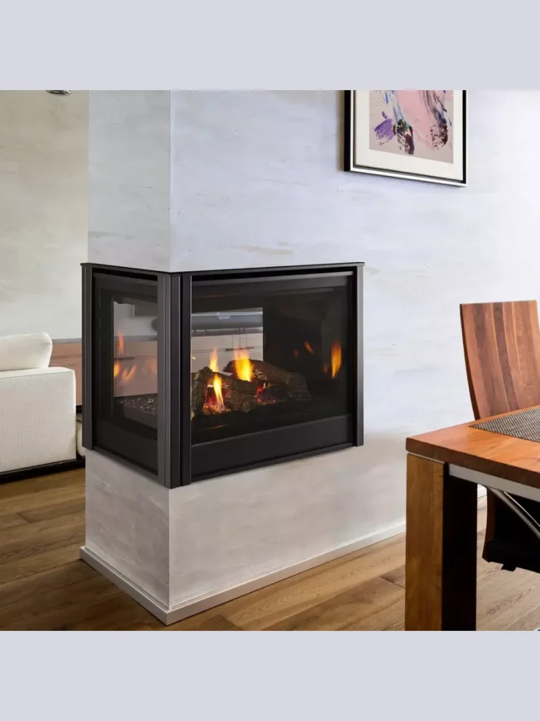Multi-Sided Peninsula Fireplaces