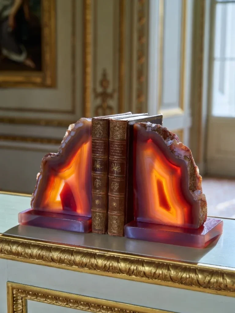 Natural Agate Bookends Add Earthy Color