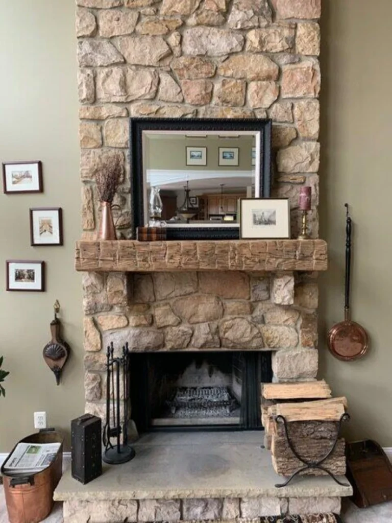 Natural Reclaimed Wood Beam Mantels