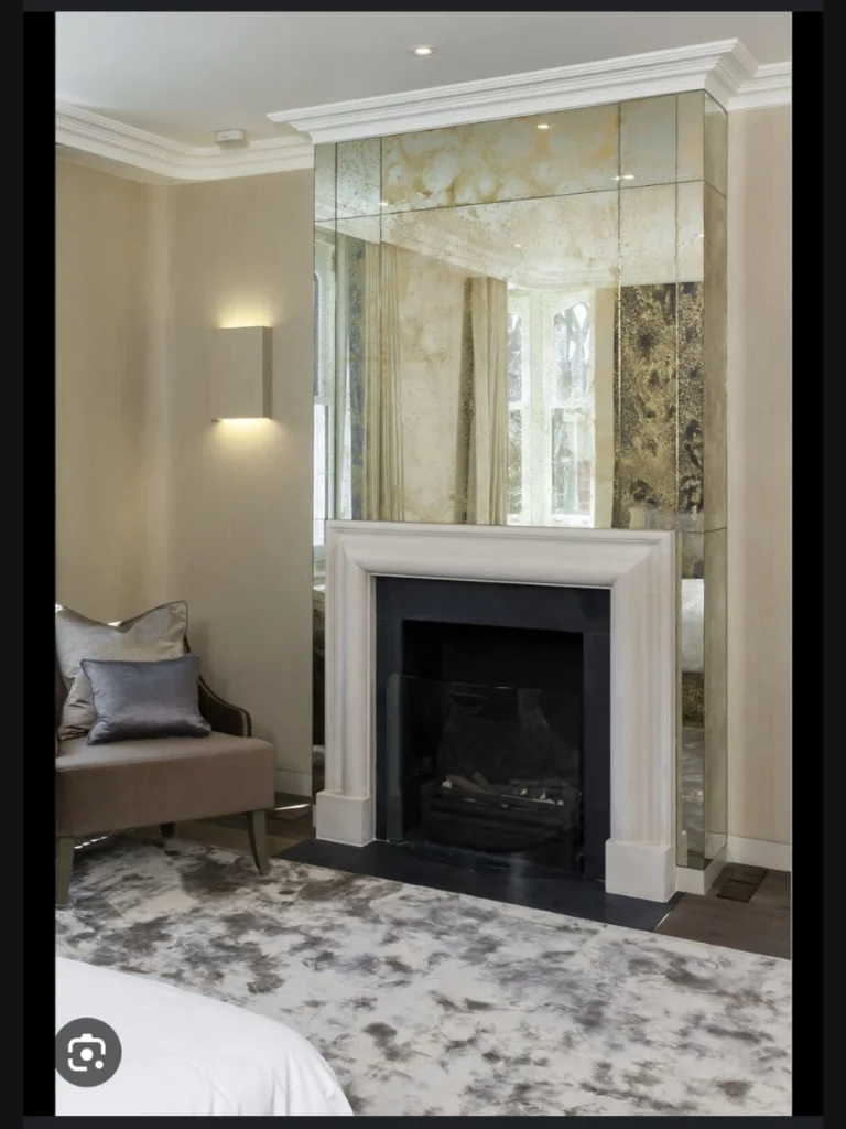 Neo-Deco Mirrored Fireplace Surrounds