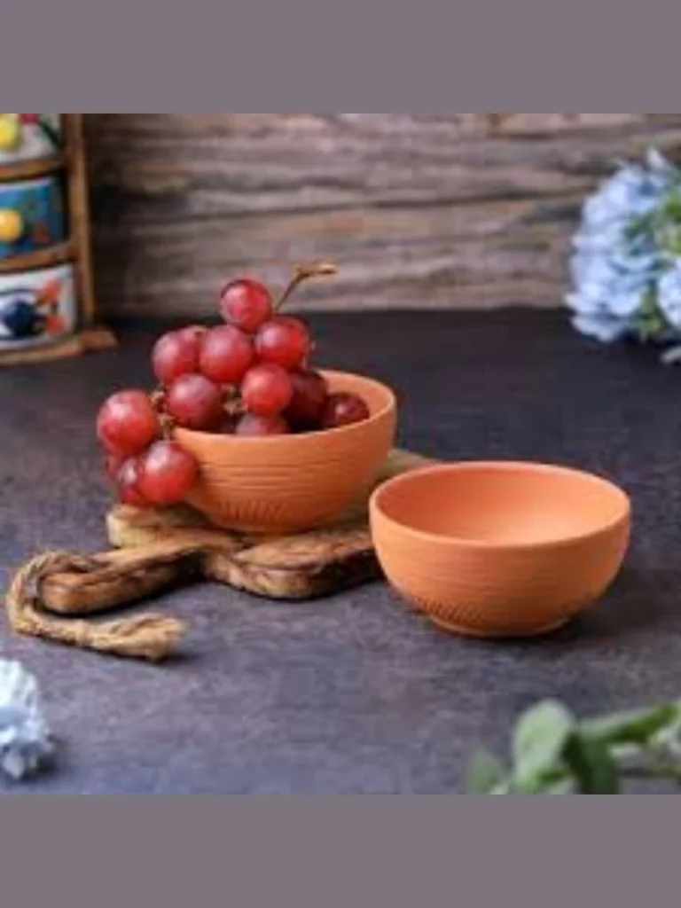 Organic Clay Terracotta Pedestal Bowls