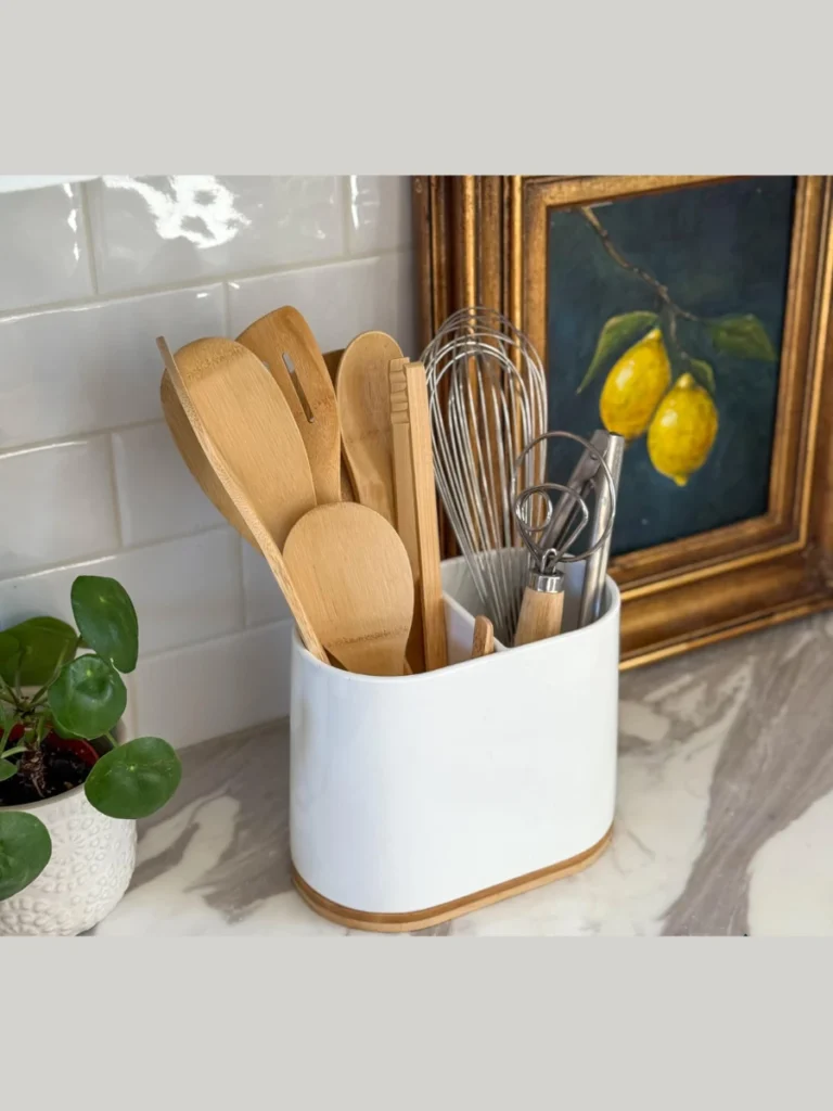 Organizing Daily Tools with Ceramic Crocks