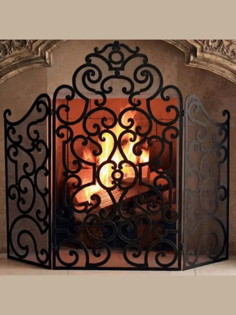 Ornate Iron Fireplace Screens Fireplace