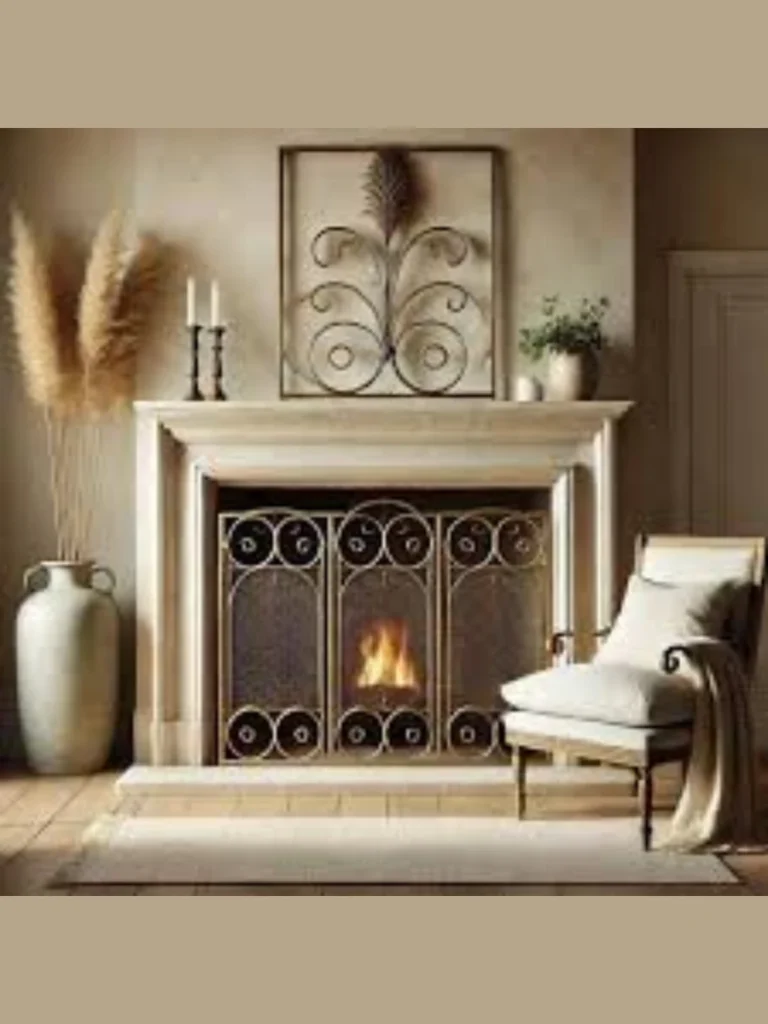 Ornate Metal Fireplace Screens