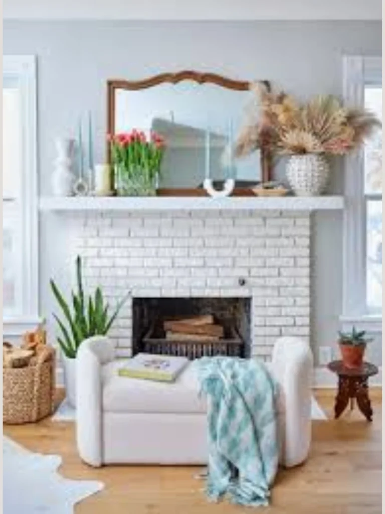 Overmantel Mirrors Above a Fireplace