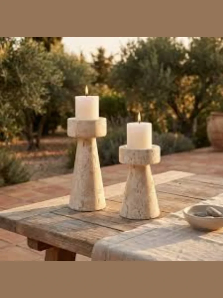 Pitted Cream Travertine Taper Blocks