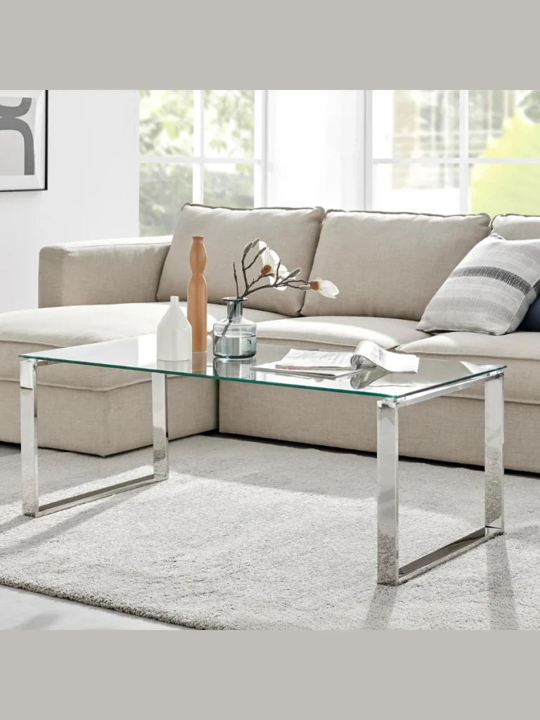 Polished Chrome Contemporary Table Legs
