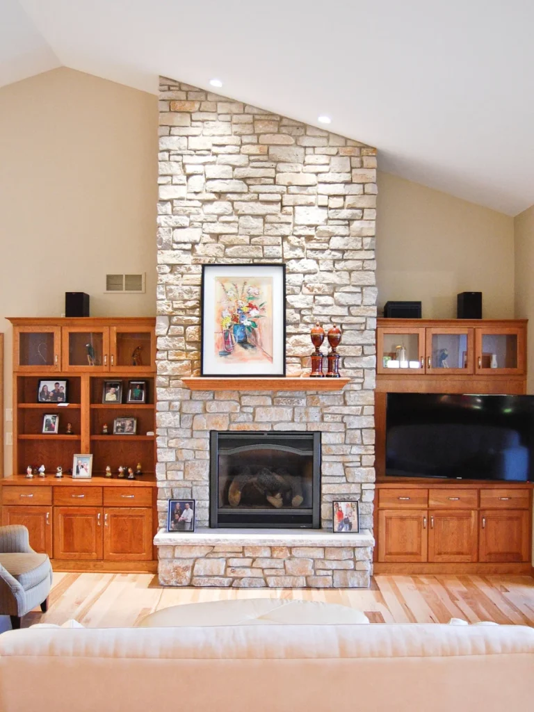 Raised Stone Hearth Extension