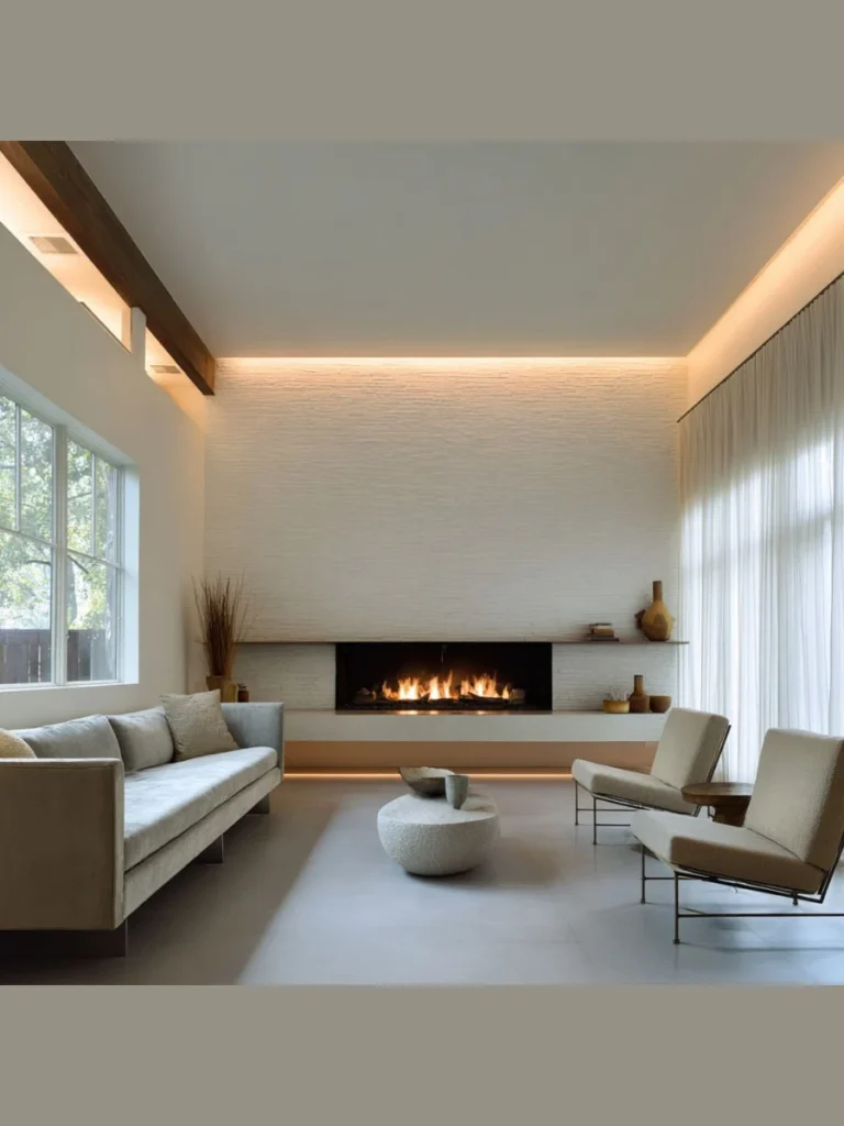 Recessed Firebox with a "Shadow Gap" Frame