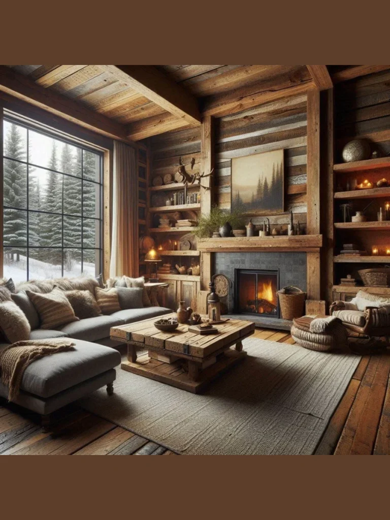 Reclaimed Wood Cabinets for an Earthy Natural Feel