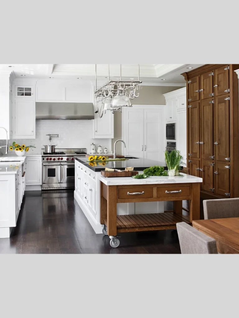 Refining Layouts with Rolling Kitchen Islands