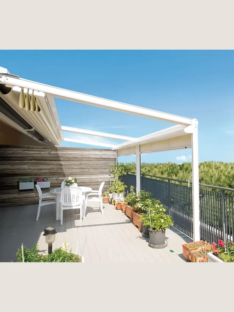 Retractable Fabric Awning Roofs