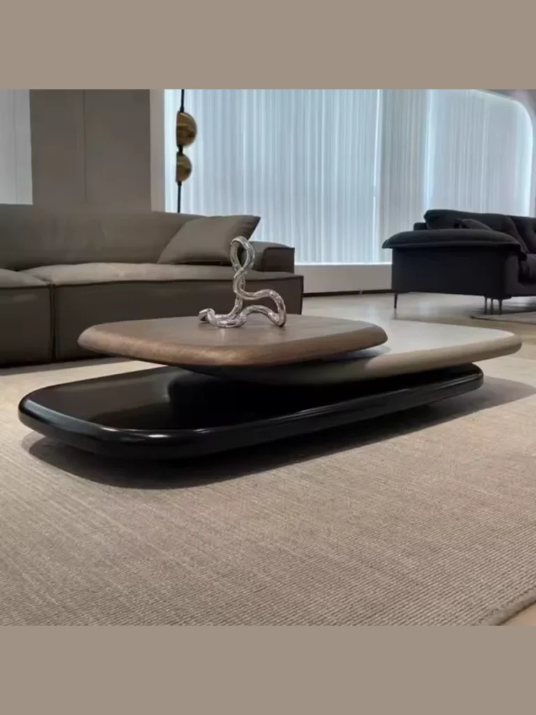 Rotating Layered Nesting Coffee Tables