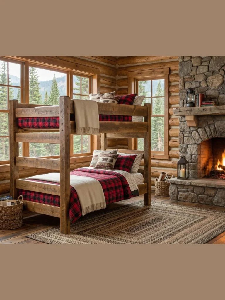 Rustic Bunk Beds for Kids' Rooms