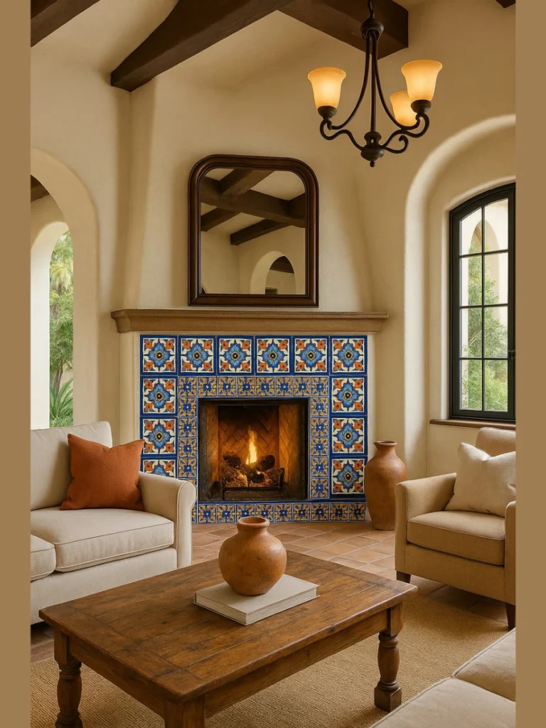 Rustic Hand-Painted Talavera Tiles