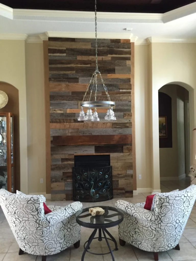 Rustic Reclaimed Wood Beam Accents