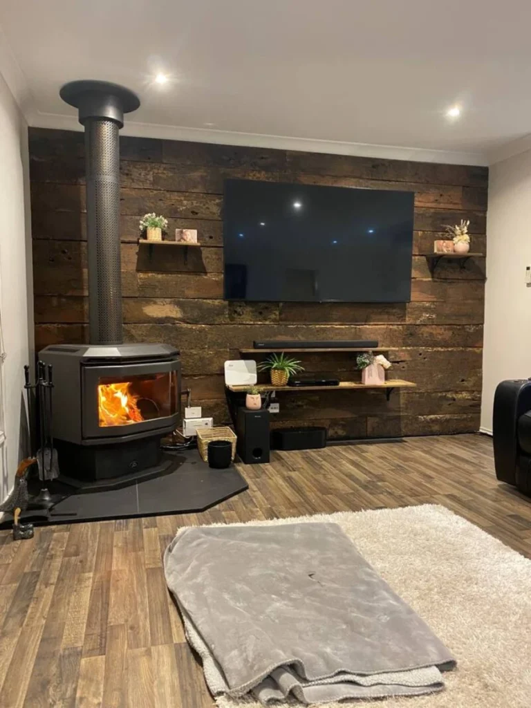 Rustic Reclaimed Wood Plank Cladding