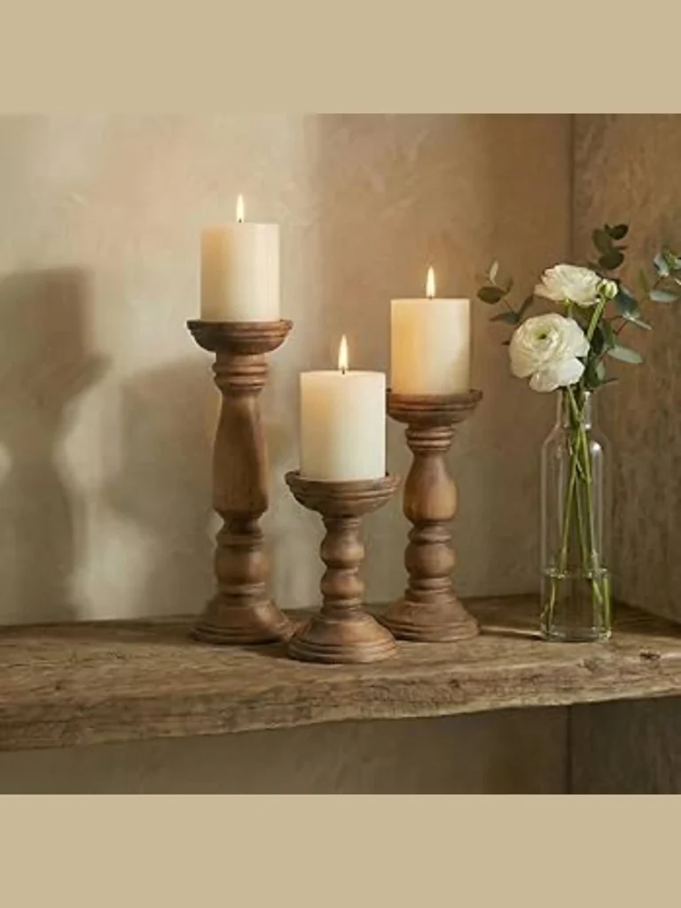 Rustic Wooden Block Pillar Bases