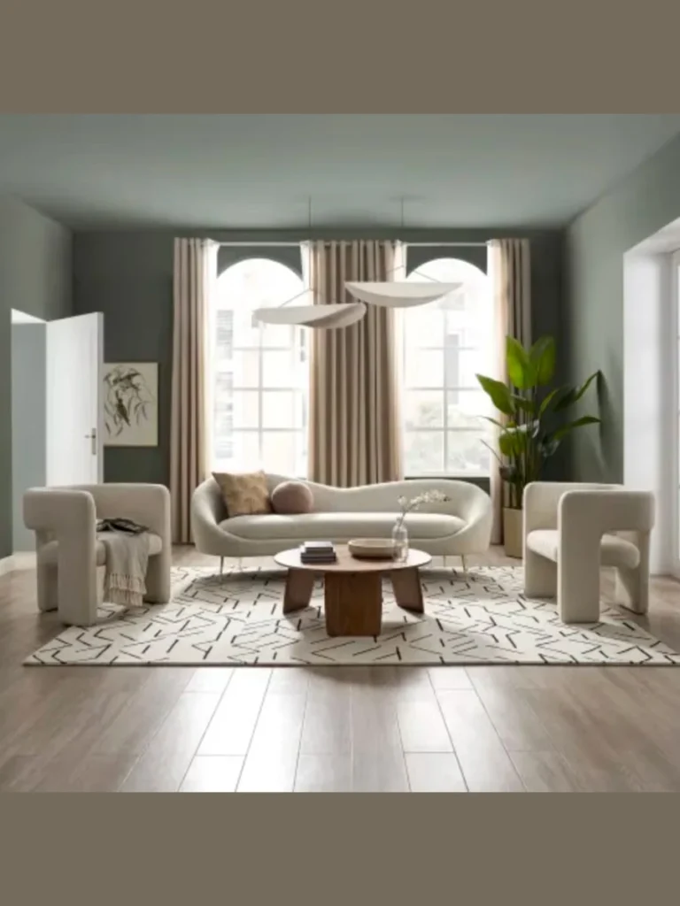 Sculptural Bouclé Accent Chairs For Living Rooms