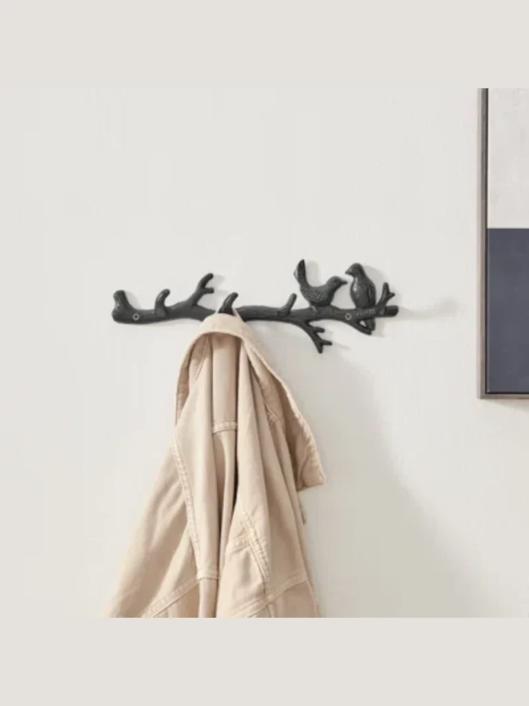 Sculptural Branch Shaped Bronze Wall Hooks