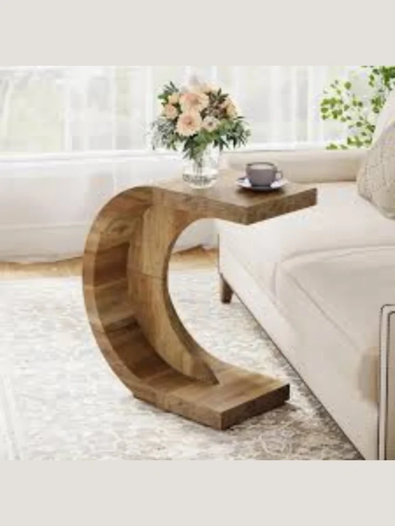 Sculptural C-Shaped Side Tables