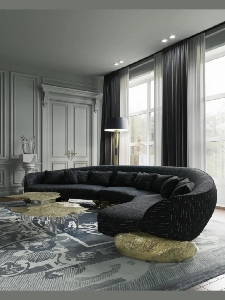 Sculptural Curved Seating and Sofas